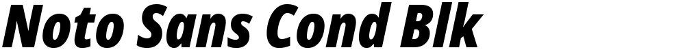 Noto Sans Cond Blk