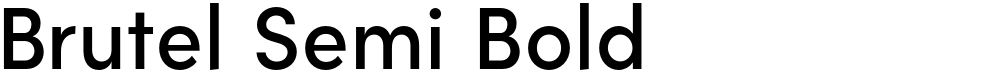 Brutel Semi Bold