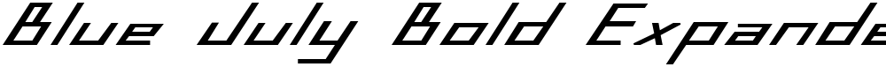 Blue July Bold Expanded
