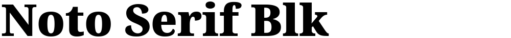 Noto Serif Blk