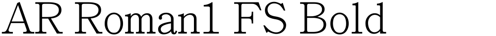 AR Roman1 FS Bold
