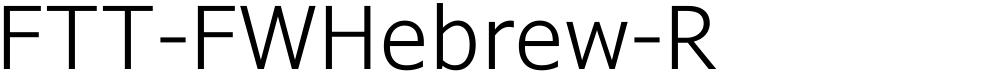 FTT-FWHebrew-R