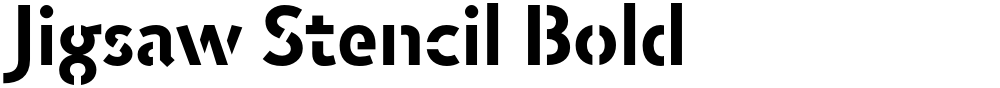 Jigsaw Stencil Bold