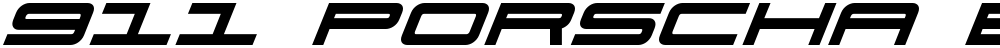911 Porscha Bold Italic