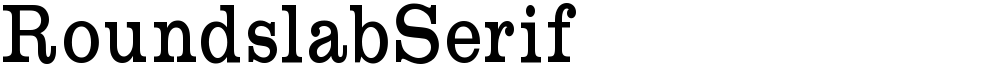 RoundslabSerif