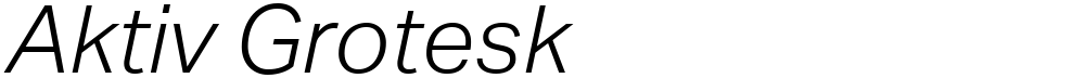 Aktiv Grotesk