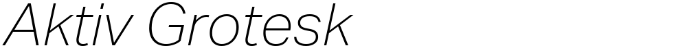 Aktiv Grotesk