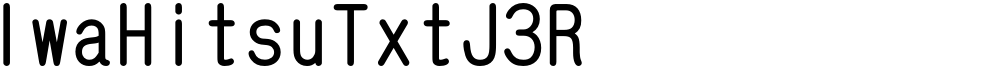 IwaHitsuTxtJ3R