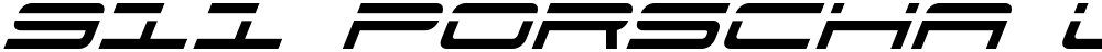911 Porscha Laser Italic