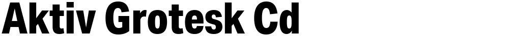Aktiv Grotesk Cd