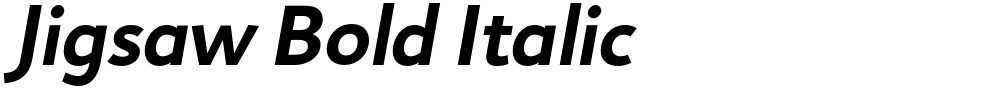 Jigsaw Bold Italic