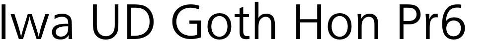 Iwa UD Goth Hon Pr6