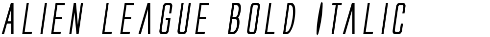 Alien League Bold Italic