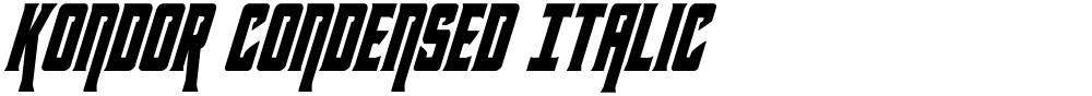 Kondor Condensed Italic