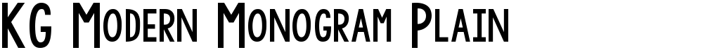 KG Modern Monogram Plain