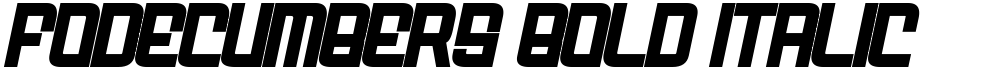 FODECUMBERS BOLD ITALIC