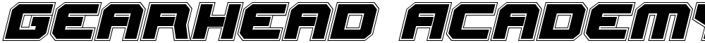 Gearhead Academy Italic