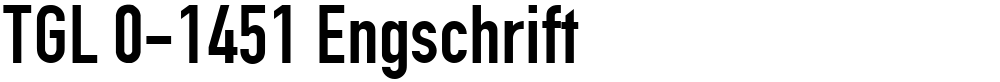 TGL 0-1451 Engschrift