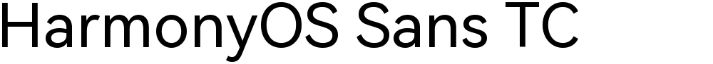 HarmonyOS Sans TC