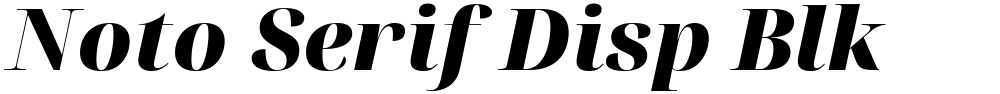 Noto Serif Disp Blk