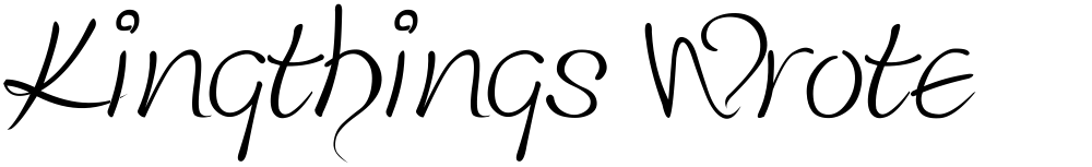 Kingthings Wrote
