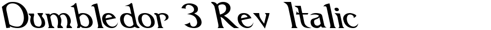 Dumbledor 3 Rev Italic