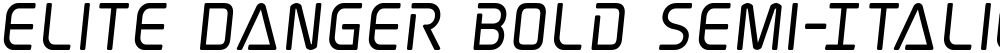 Elite Danger Bold Semi-Italic