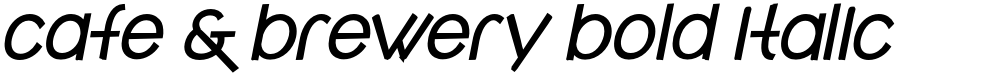 cafe & brewery bold italic