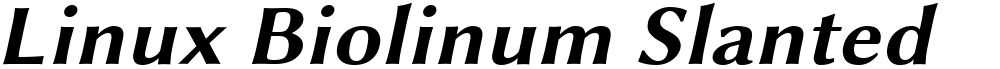 Linux Biolinum Slanted