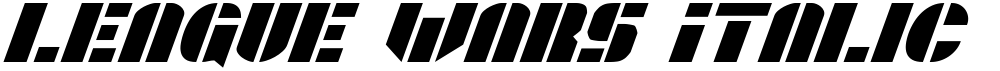 League Wars Italic
