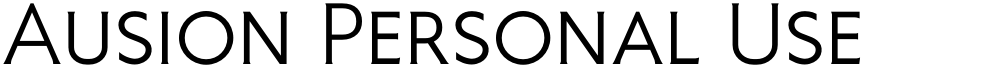 Ausion Personal Use