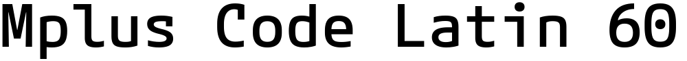 Mplus Code Latin 60 Medium
