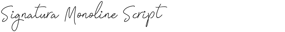 Signatura Monoline Script