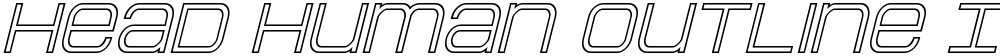 Head Human Outline Italic