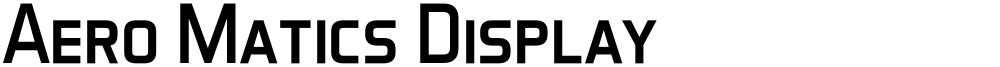 Aero Matics Display
