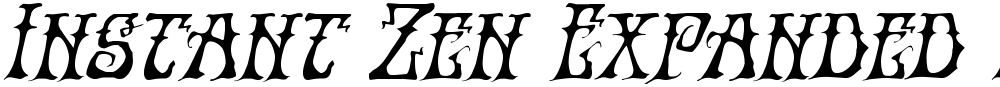 Instant Zen Expanded Italic