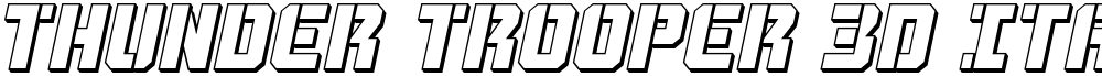 Thunder Trooper 3D Italic