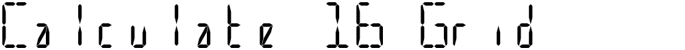 Calculate 16 Grid