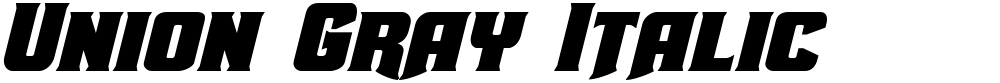 Union Gray Italic