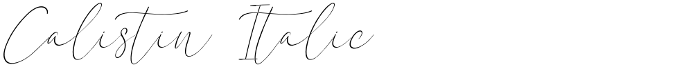 Calistin Italic