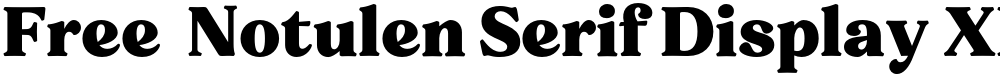 Free - Notulen Serif Display XBd