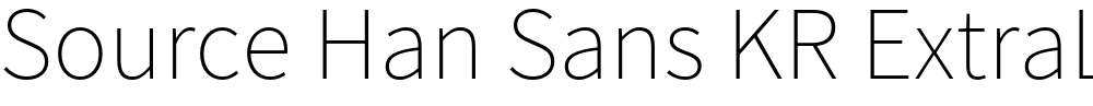 Source Han Sans KR ExtraLight