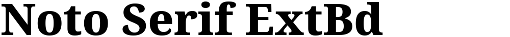 Noto Serif ExtBd
