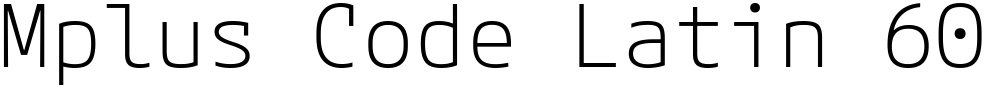 Mplus Code Latin 60 Light