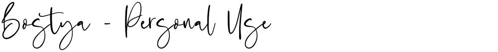 Bostya - Personal Use