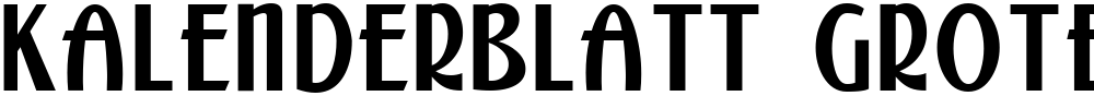 Kalenderblatt Grotesk