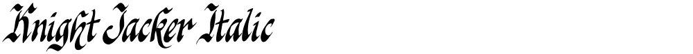 Knight Jacker Italic
