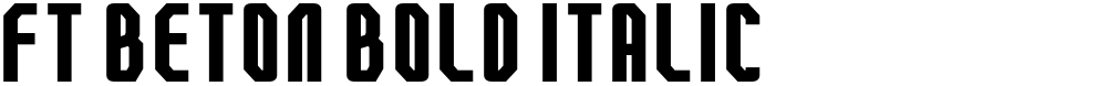 FT Beton Bold Italic