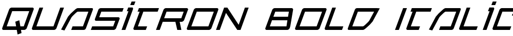 Quasitron Bold Italic