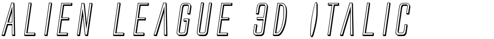 Alien League 3D Italic